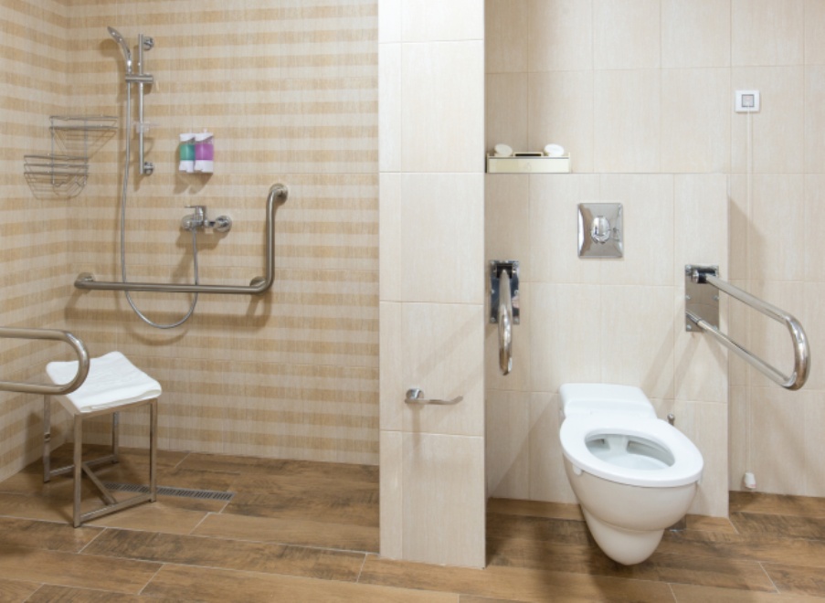 Support your health at home with our bathroom safety poducts! bathroom with safety features